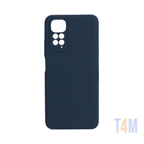 Capa de Silicone com Moldura de Câmera para Xiaomi Redmi Note 11/11S Azul Escuro